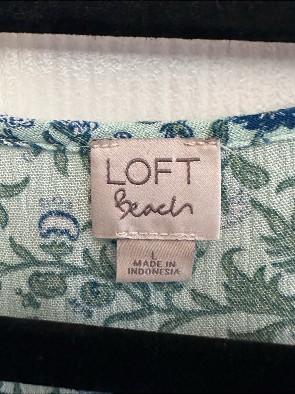 LOFT Beach Green and Blue Floral Dress or Swim Coverup - Picture 5 of 7